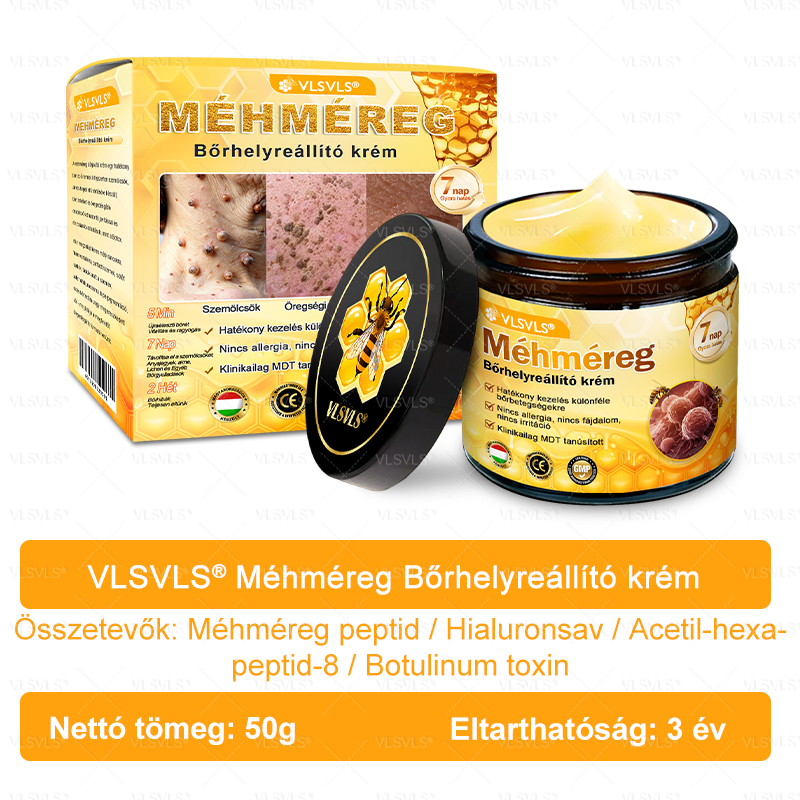 💥Magyarországon készült és innen szállítjuk ✨ VLSVLS® Méhméreg Bőrhelyreállító Krém 🔥 UTOLSÓ NAP – 80% KEDVEZMÉNY