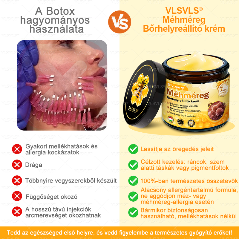 💥Magyarországon készült és innen szállítjuk ✨ VLSVLS® Méhméreg Bőrhelyreállító Krém 🔥 UTOLSÓ NAP – 80% KEDVEZMÉNY