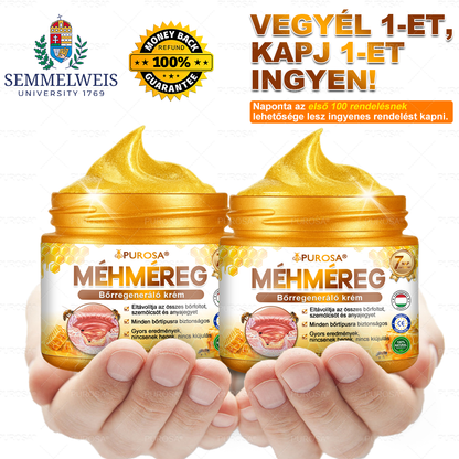 👍PUROSA® Magyarországon készült és innen szállítjuk ✨ PUROSA® Méhméreg Bőrregeneráló Krém 🔥 UTOLSÓ NAP – 80% KEDVEZMÉNY